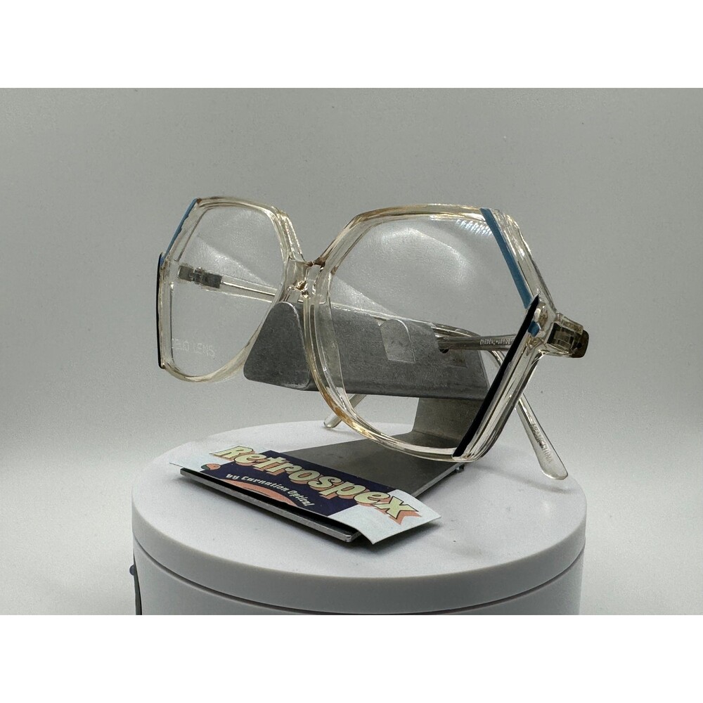 True Vintage Eyeglasses NOS Original Demo Lens Eyedeal Joyce Clear/Blue Frame - Picture 10 of 10